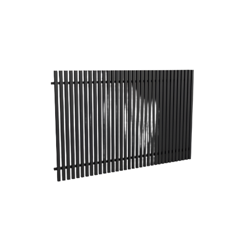 ALUMINIUM 40MM BATTEN FENCE PANELS- SATIN BLACK