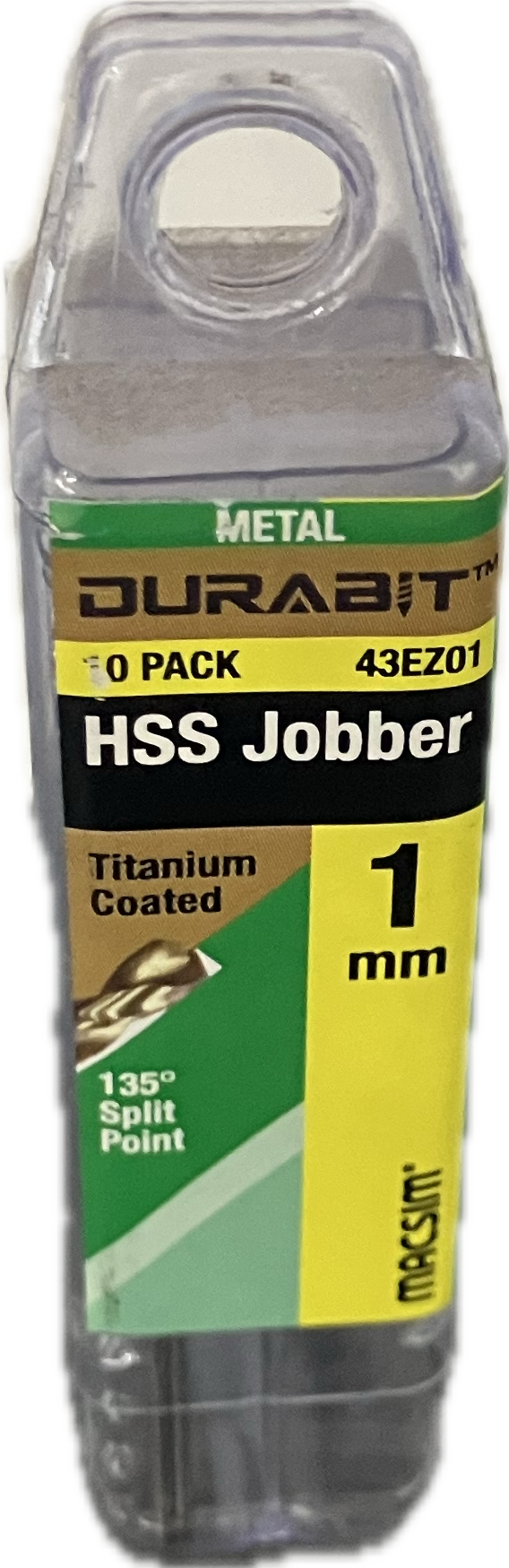 MACSIM DURABIT HSS JOBBER DRILL BIT (BLISTER PACK OF 10)