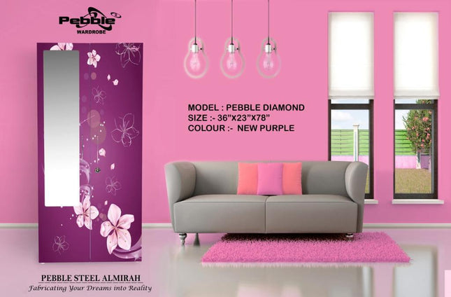 A CLASS STEEL ALMIRAH {PEBBLE DIAMOND}