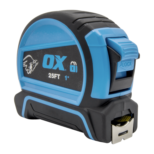 OX TRADE DOUBLE LOCKING TAPE MEASURE 8M