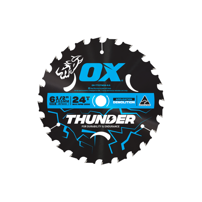 OX PRO THUNDER 6-1/2-INCH CIRCULAR SAW BLADE