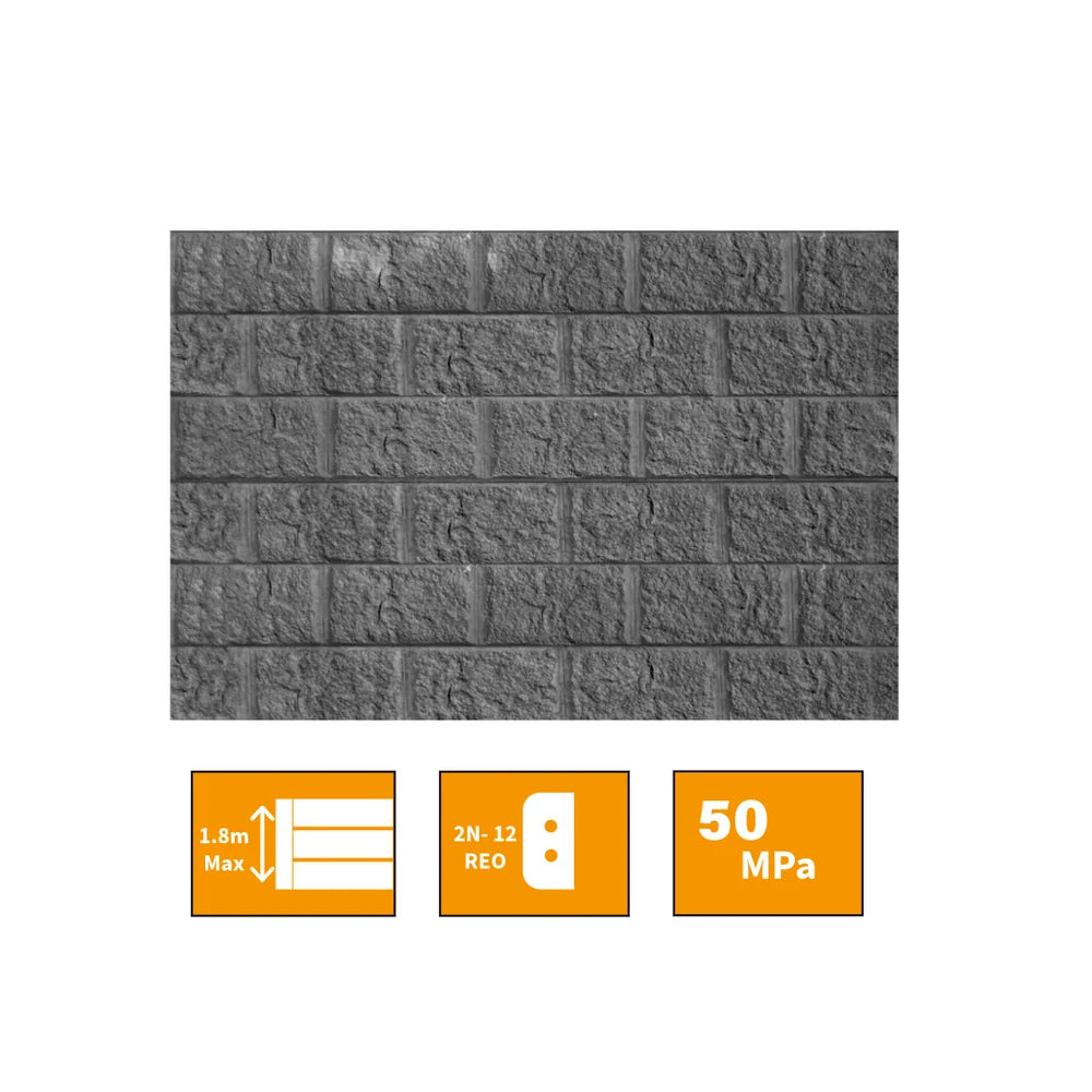 BLOCK FACE CONCRETE SLEEPER- 200 x 100