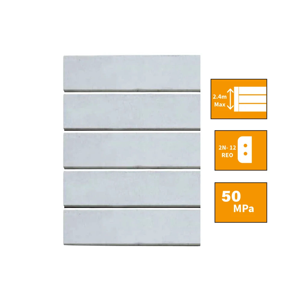 SMOOTH CONCRETE SLEEPER PLAIN- 200 x 100