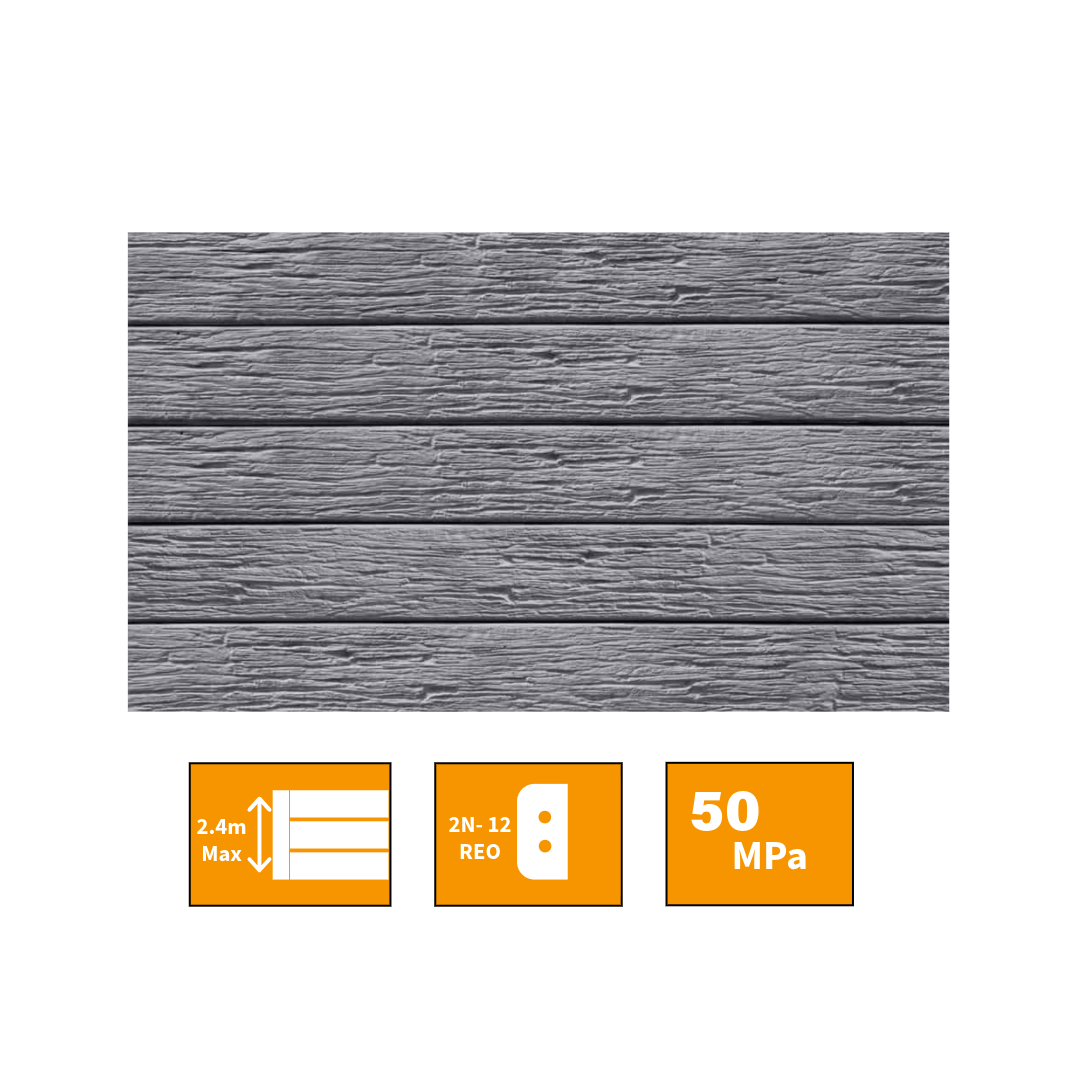 WOODGRAIN CONCRETE SLEEPER- 200 x 100