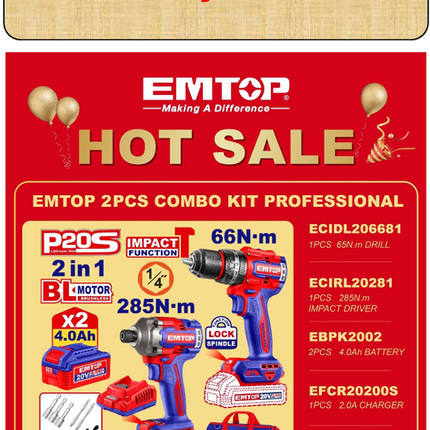 EMTOP 2Pc COMBO KIT PROFESSIONAL
