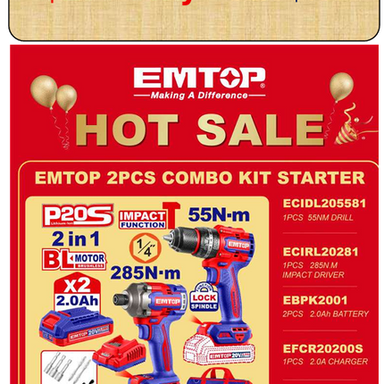 EMTOP 2Pc COMBO KIT STARTER
