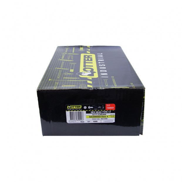 TIMBER HEX HEAD T17 WITH SEAL CLASS 4- 1000 PCS
