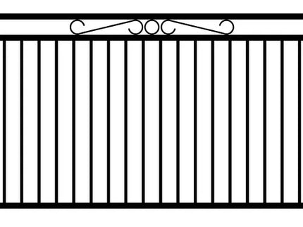 RING AND SCROLL FENCE PANEL- 1200 x 2000