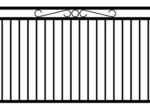 RING & SCROLL FENCE PANEL- 1200 x 2000