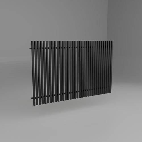 ALUMINIUM 40MM BATTEN FENCE PANELS- SATIN BLACK