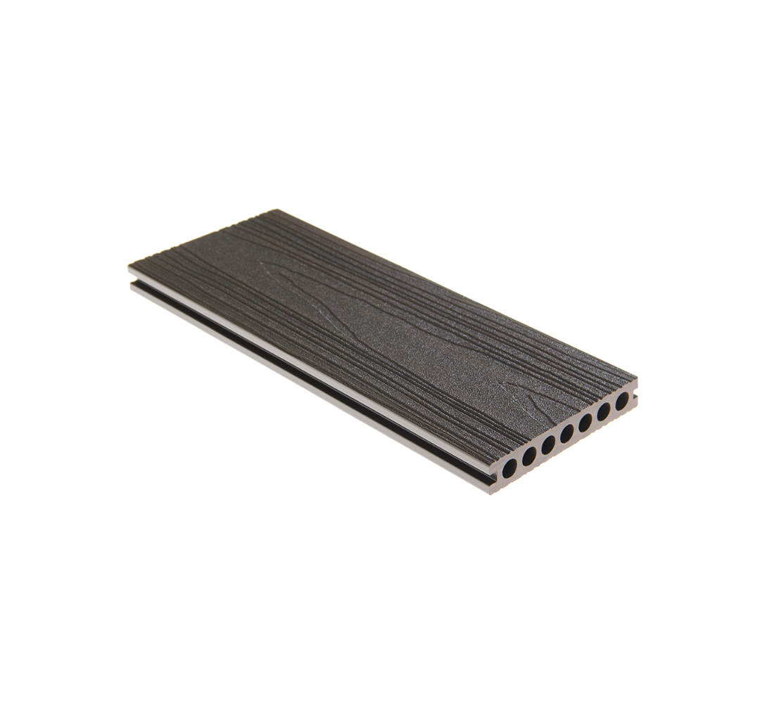 COMPOSITE DECKING HOLLOW CORE BOARDS- (WALNUT + SMOKE GREY)