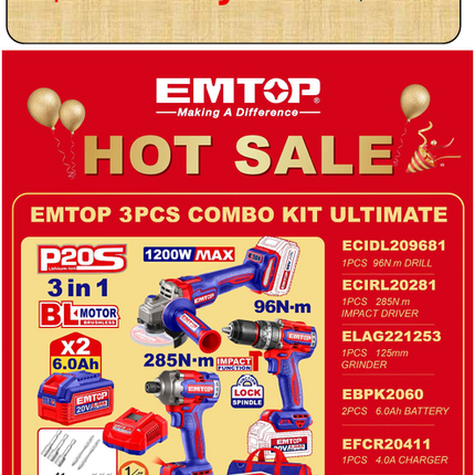 EMTOP 3PC COMBO KIT ULTIMATE