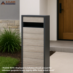 A CLASS LETTERBOX BG063- CHARCOAL/BARK