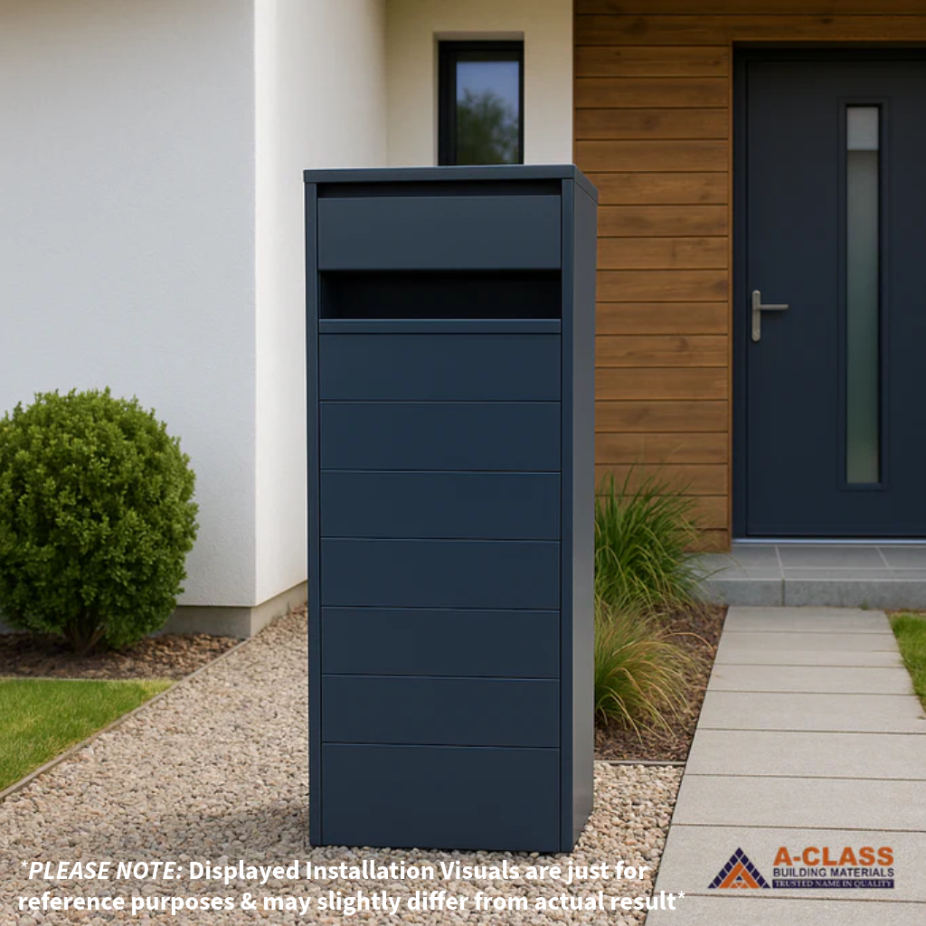 A CLASS LETTERBOX BG063- BLACK/CHARCOAL