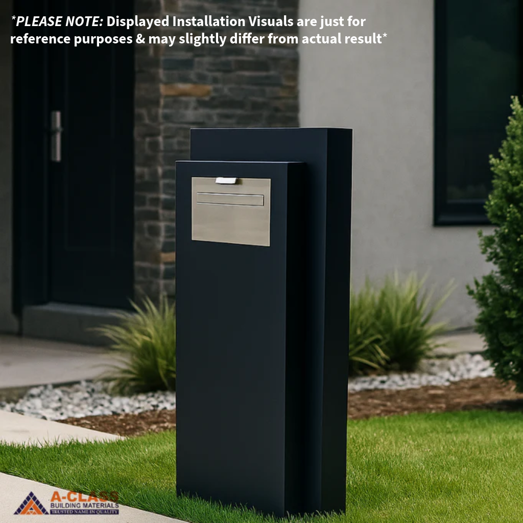 A-CLASS LETTERBOX BG065- CHARCOAL/STAINLESS