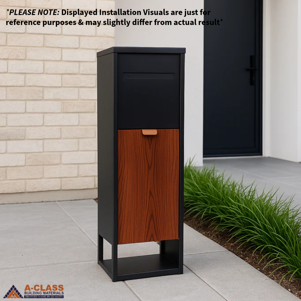 A-CLASS LETTERBOX BG060- BLACK/MERBAU
