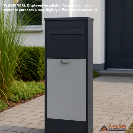 A-CLASS PREMIUM LETTERBOX- BLACK/SILVER