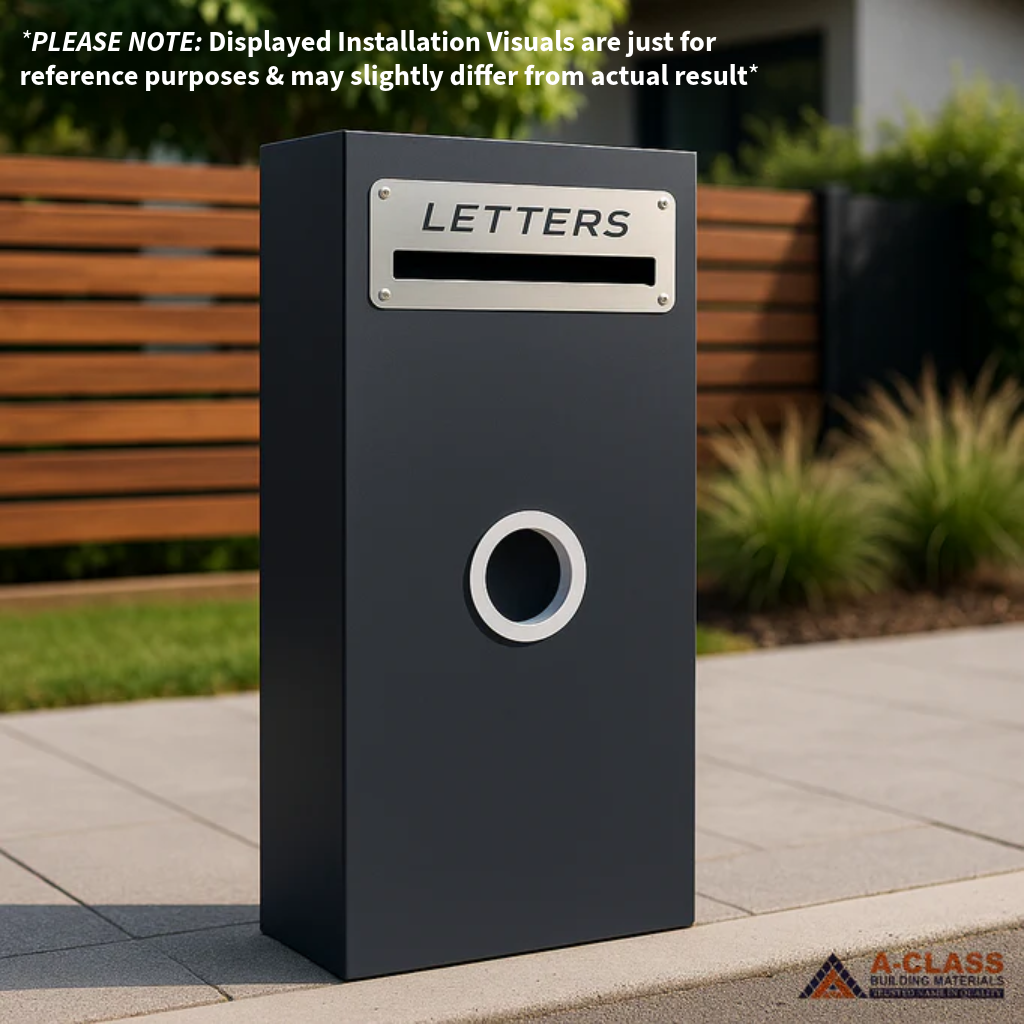A-CLASS LETTERBOX BG066- CHARCOAL/SILVER