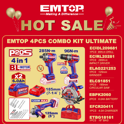 EMTOP 4PC COMBO KIT ULTIMATE