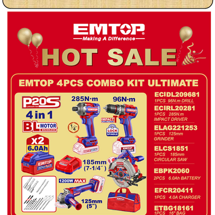 EMTOP 4PC COMBO KIT ULTIMATE