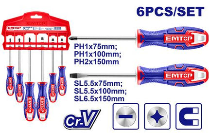 6 Pcs screwdriver set