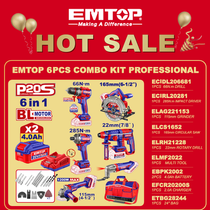 EMTOP 6PC COMBO KIT PROFESSIONAL