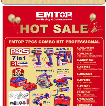 EMTOP 7PC COMBO KIT PROFESSIONAL