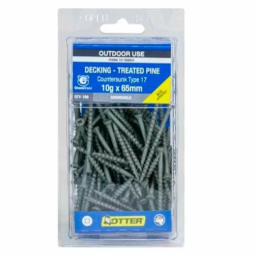 Airco Deck Treated Pine Chemshield 10G X 65Mm Pack of 100 DSYM10653