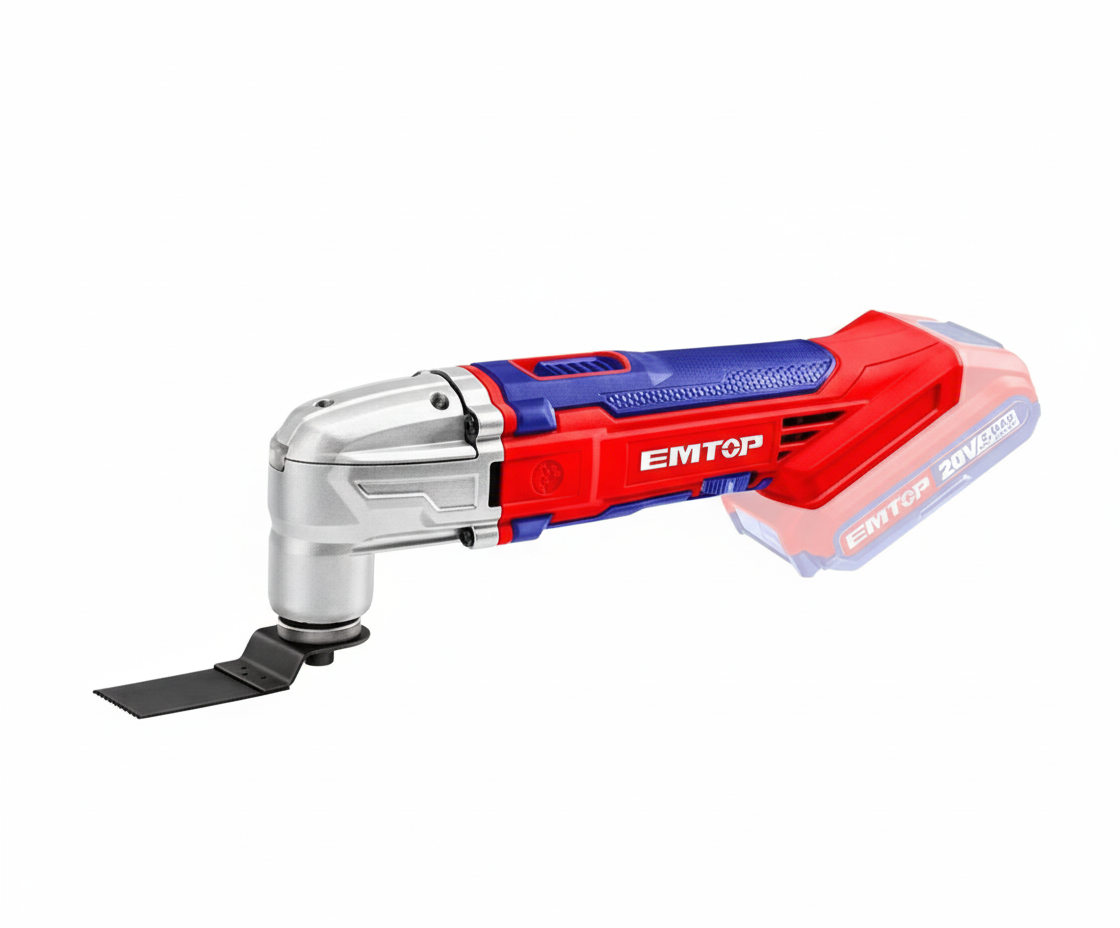 EMTOP Cordless Multi Tool (Body Only) 20V Oscillating Multitool 5000-20000RPM with 8Pcs Accessory Kit ELMF2022
