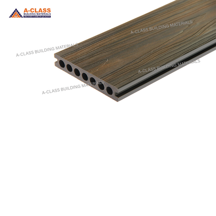 COMPOSITE DECKING HOLLOW CORE BOARDS- (DARK TEAK + OAK)