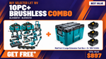 Makita 18V Brushless 15 Piece 4 x 5.0Ah Combo Kit DLX1514TX1