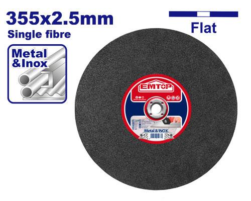 Abrasive metal cutting disc
