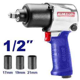 EMTOP 1/2" Air Impact Wrench 610NM EATL126801
