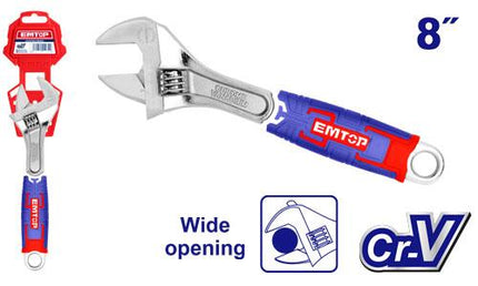 EMTOP 200mm Adjustable wrench