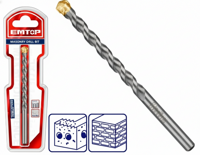EMTOP 8mm Masonry Drill Bit
