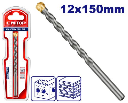 EMTOP 12mm Masonry drill bit