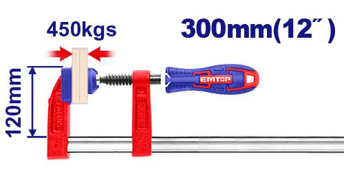 F clamp with plastic handle