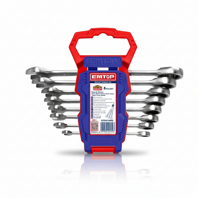 EMTOP 8 Pc Ratchet spanner set