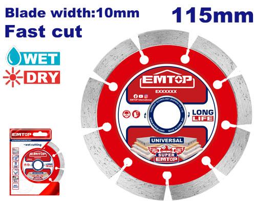 EMTOP 115mm WET & DRY Diamond Blade