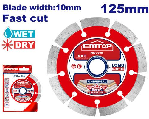 EMTOP 125mm WET & DRY Diamond Blade