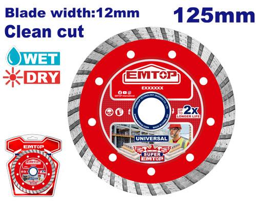 EMTOP 125mm WET & DRY Diamond Blade