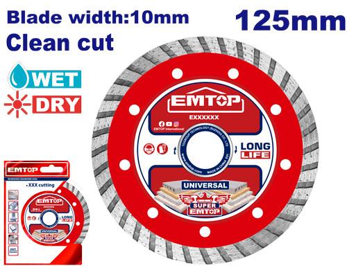 EMTOP 125mm WET & DRY Diamond Blade