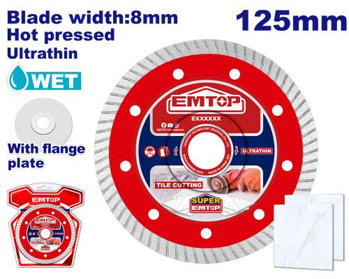 EMTOP 125MM Ultrathin WET Diamond Blade