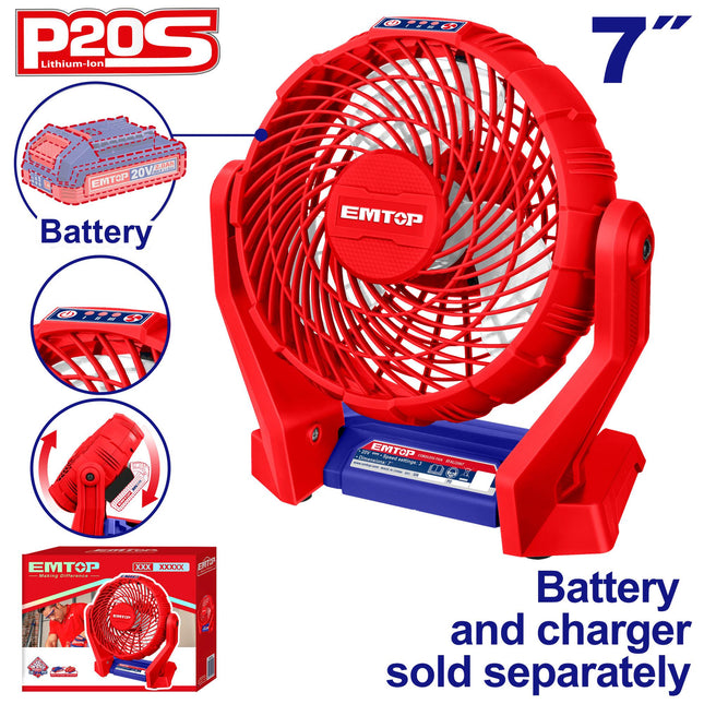 EMTOP Cordless fan