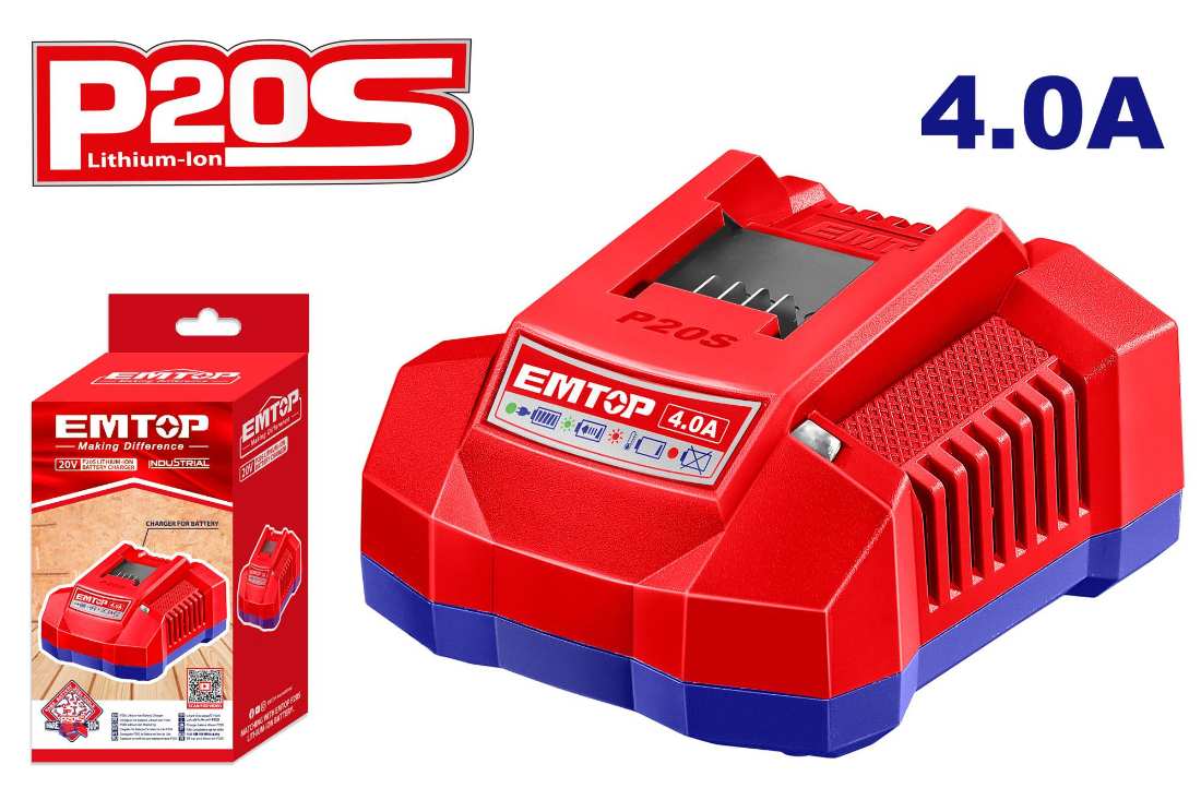 EMTOP 20V Battery Charger 4A