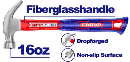 EMTOP 16oz Claw hammer