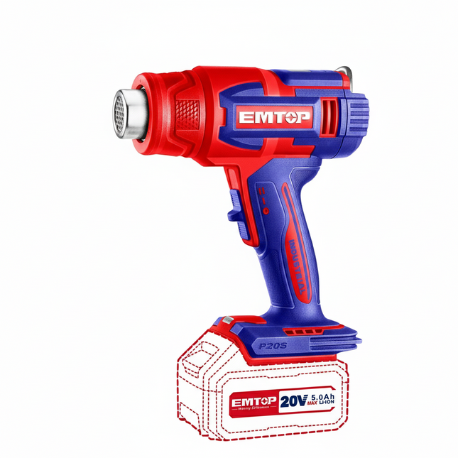 EMTOP Cordless Heat Gun with LCD Display