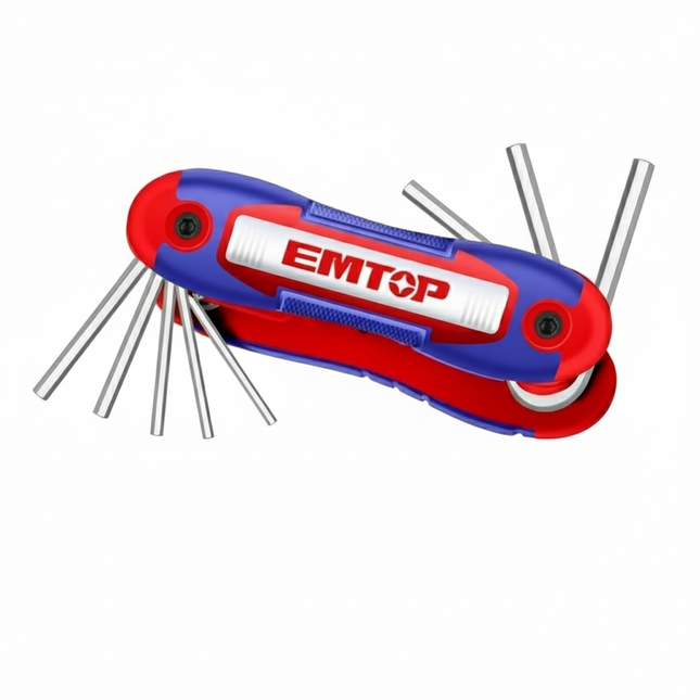 EMTOP 8pc Folding Hex Key Set