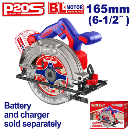 EMTOP 165mm Cordless Circular Saw