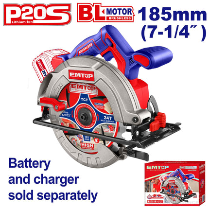 EMTOP 185mm Cordless Circular Saw